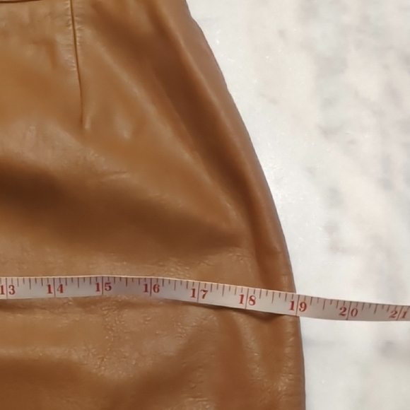 Maxima For Neiman Marcus Vintage Tan Leather Jacket and Skirt Set Women's Size 6 - Picture 9 of 16